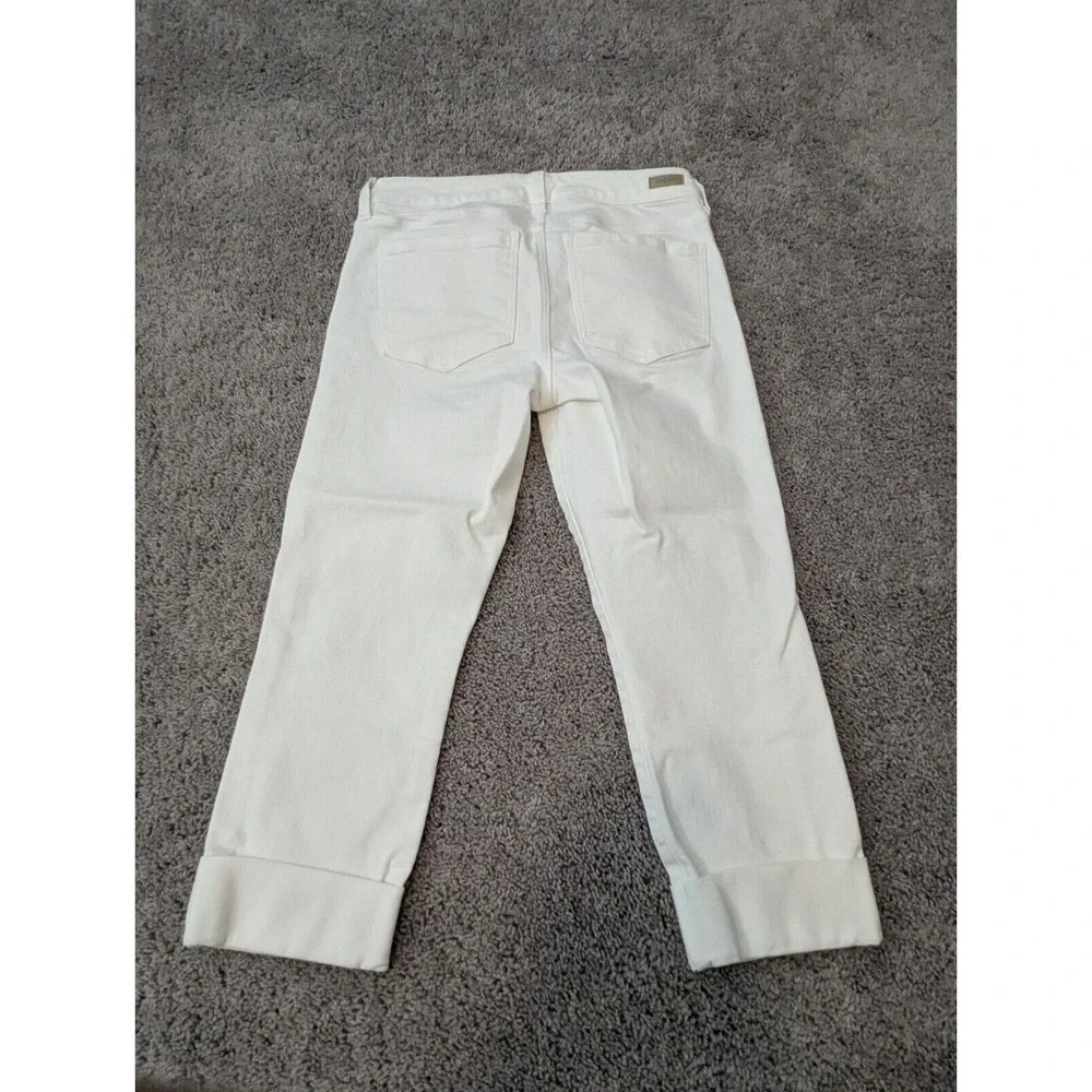 Liverpool Jeans Womens 30W Denim White Cropped‎ Casual